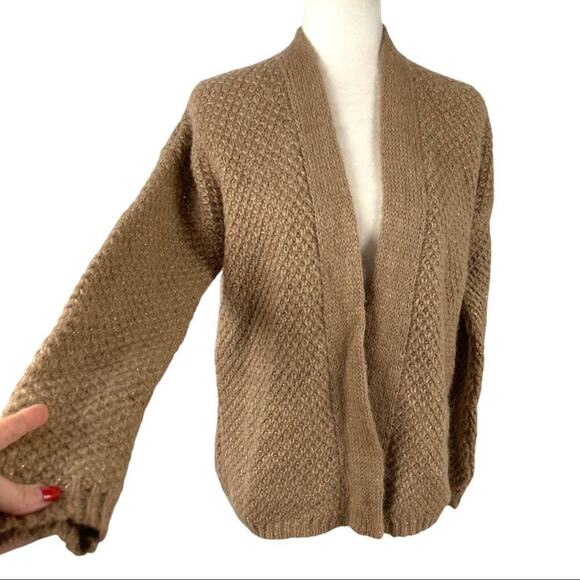Anthropologie Lineamaglia Open Front Mohair Wool Blend Cardigan Sweater Italy S - Picture 5 of 16